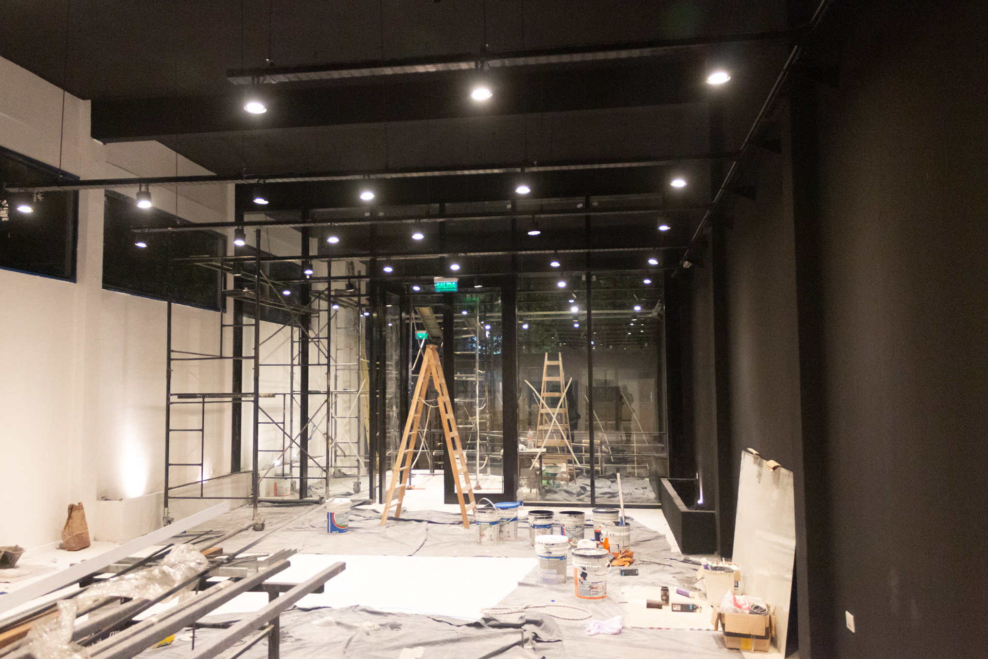 Obras de la nueva confitería en la Sede del Club Atlético San Miguel, en San Miguel, Buenos Aires, Argentina el 22 de marzo de 2023.