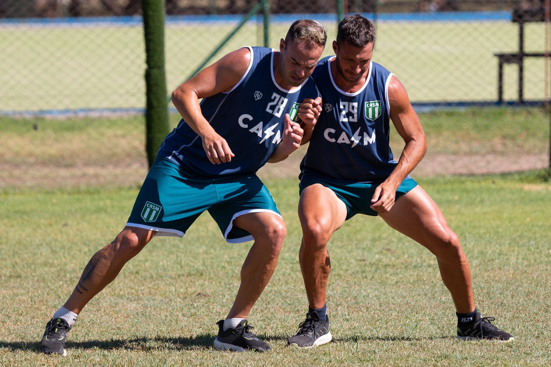 Entrenamiento de la primera división del masculino de San Miguel en el Club Maccabi de San Miguel, Buenos Aires, Argentina, el 23 de enero de 2023