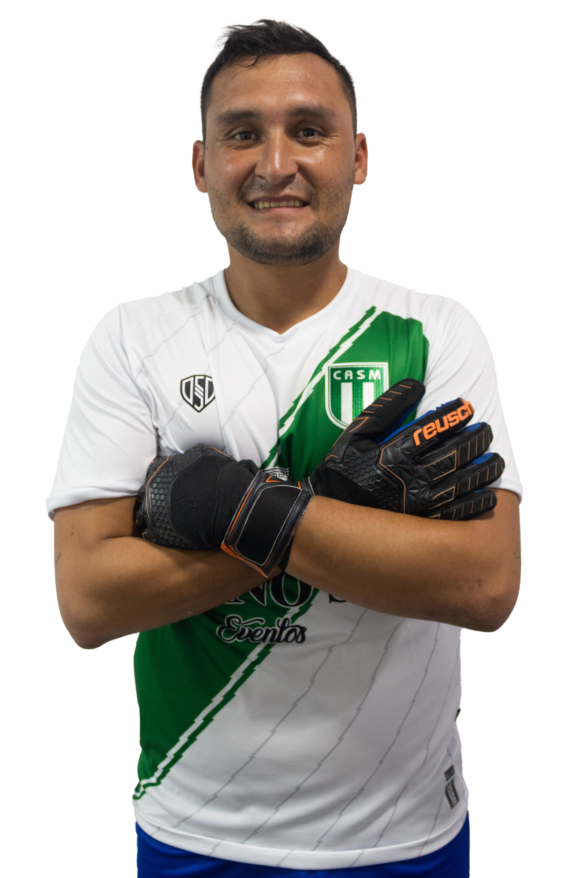 Joaquín Pucheta posa con la camiseta suplente de San Miguel 2023