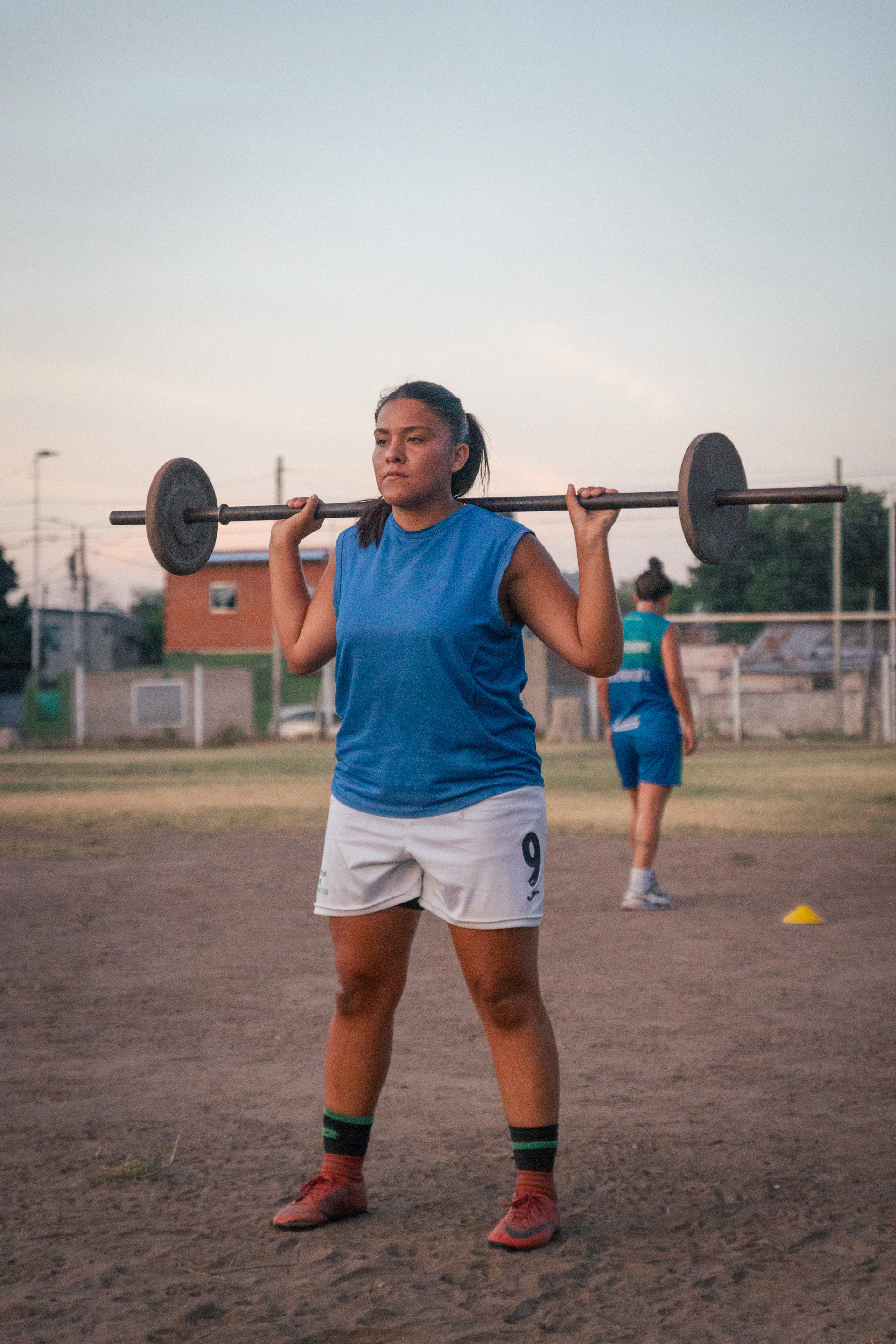 Entrenamiento de la primera división del femenino de San Miguel en el Complejo Olimpico Malvinas Argentinas de Los Polvorines, Buenos Aires, Argentina el 7 de febrero de 2024.