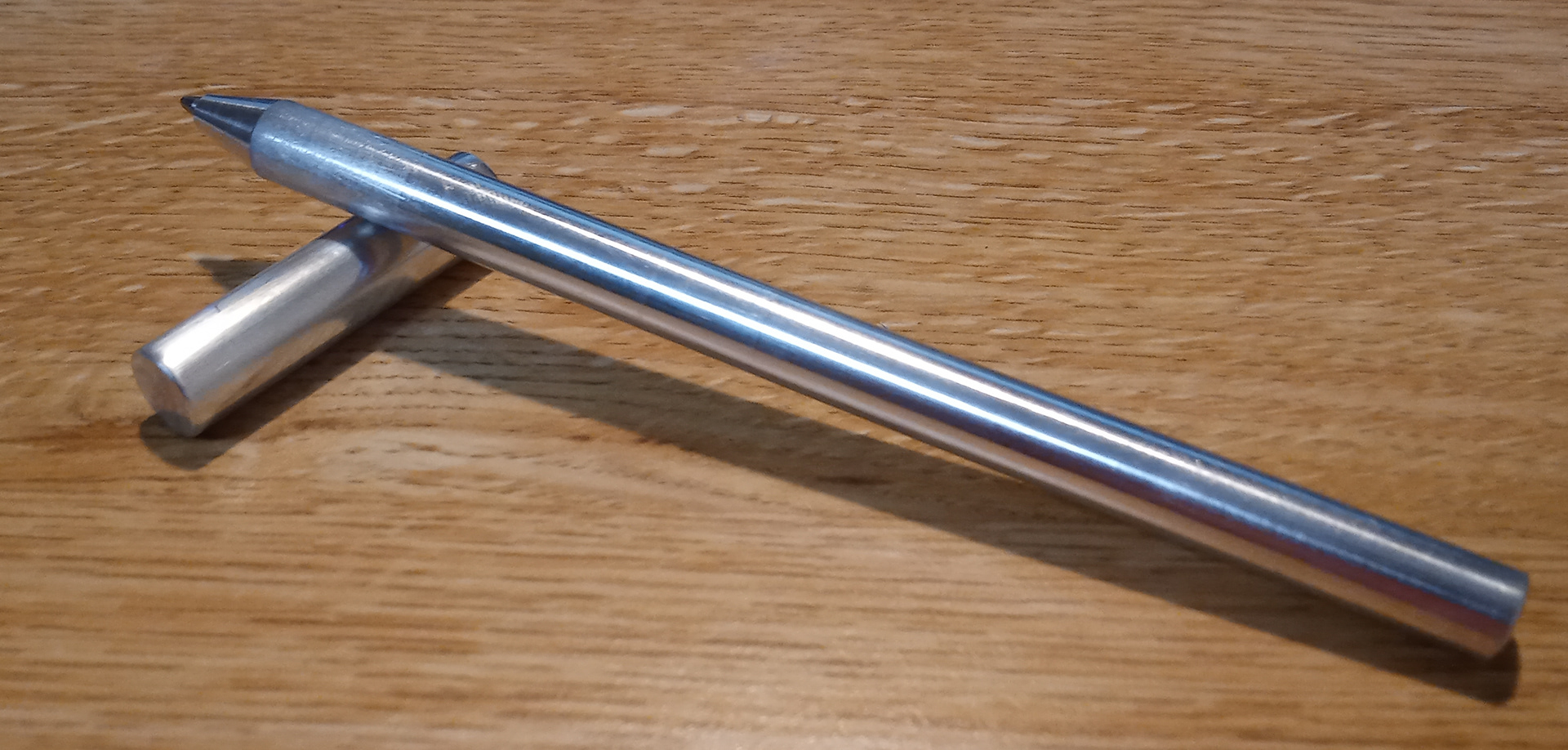 The first cap pen I made out of aluminum
