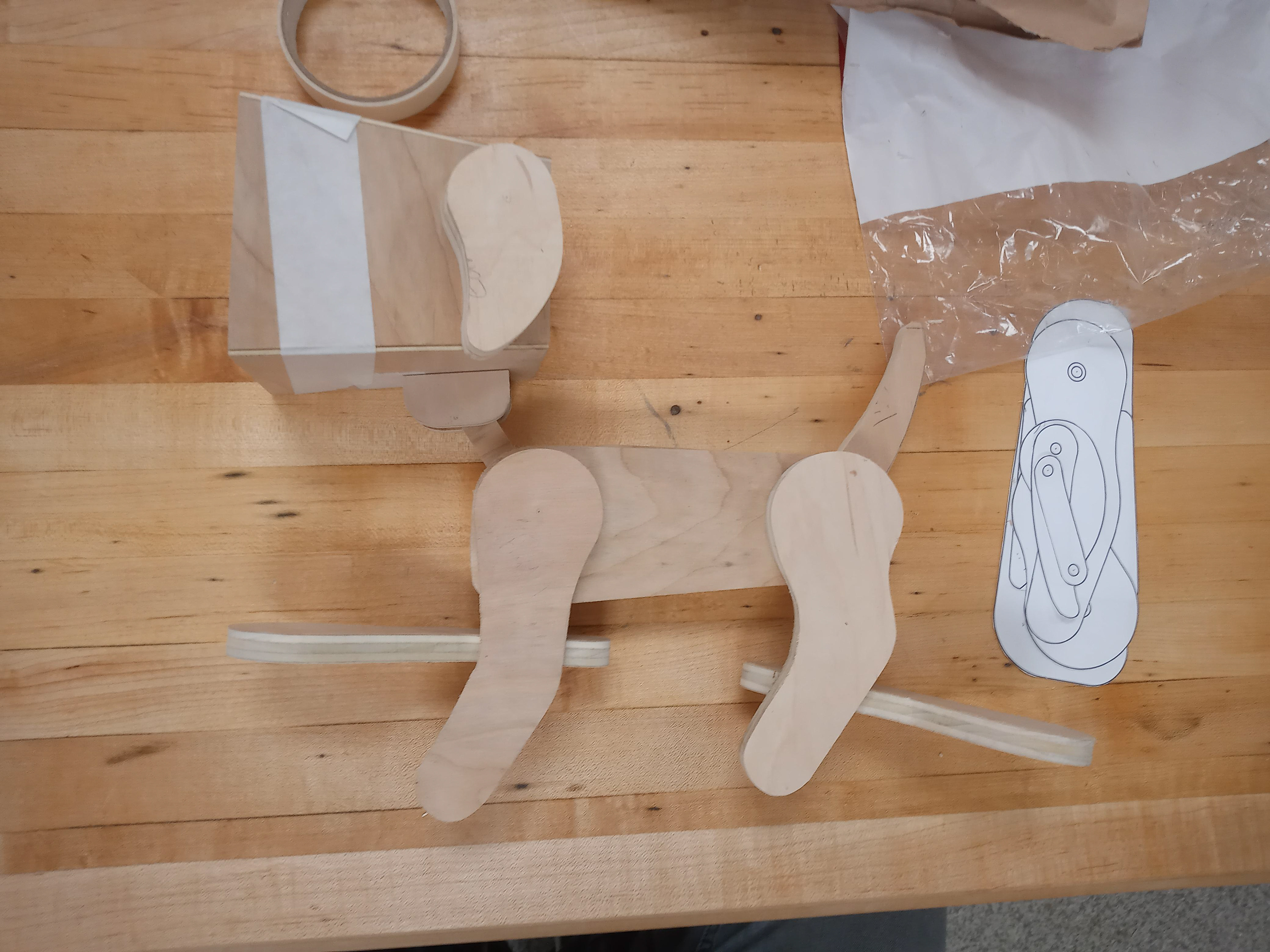 Parts in place