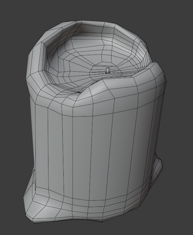 Orthographic view of completed Geometry in Blender