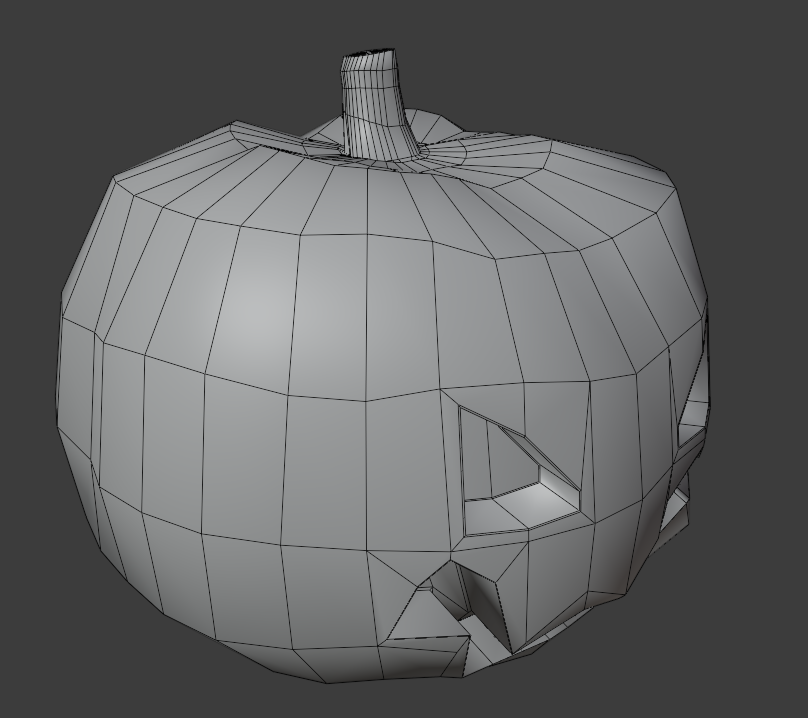 Orthographic view of completed geometry in Blender