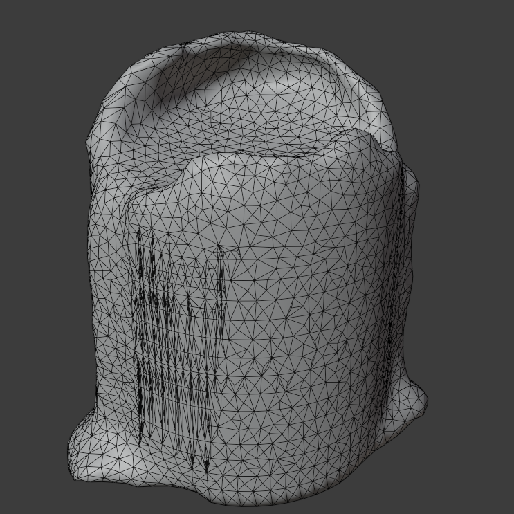 Orthographic view of Original Sculpt in Blender
