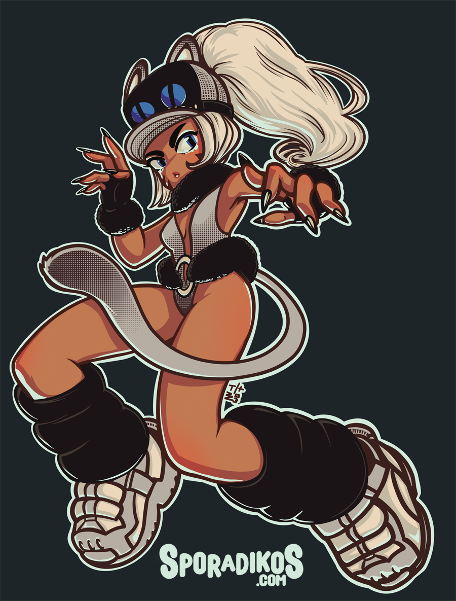 Kittz - Cat Girl OC art by Sporadikos