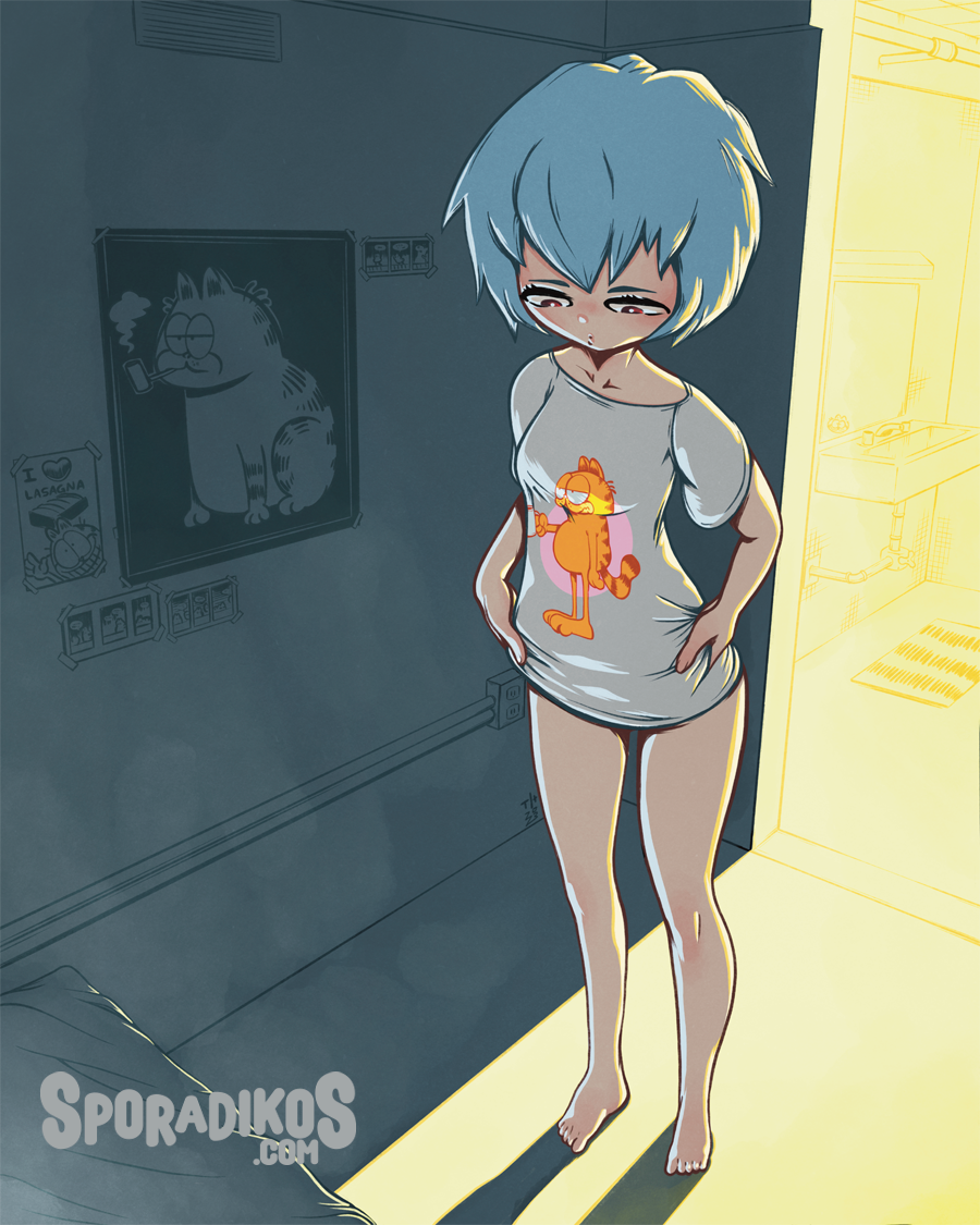 Rei Ayanami/Garfield – Neon Genesis Evangelion & Garfield