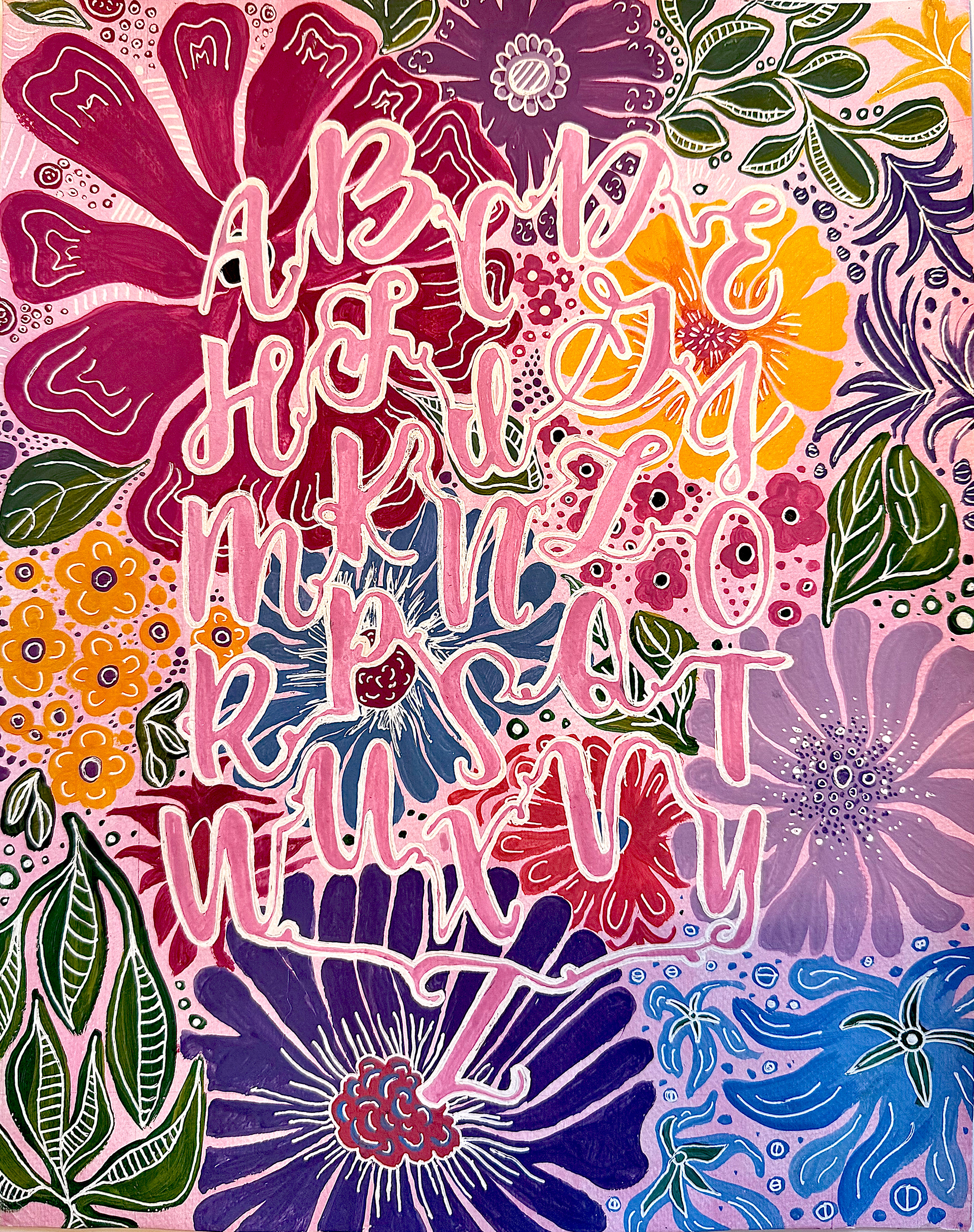 Floral Alphabet Sampler