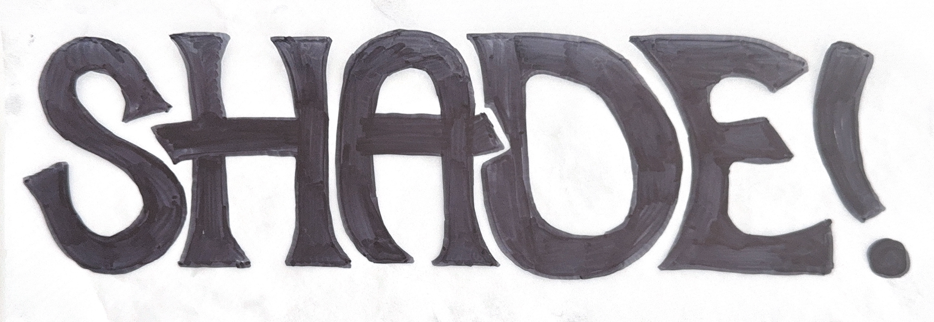 Shade Hand Lettering Scan