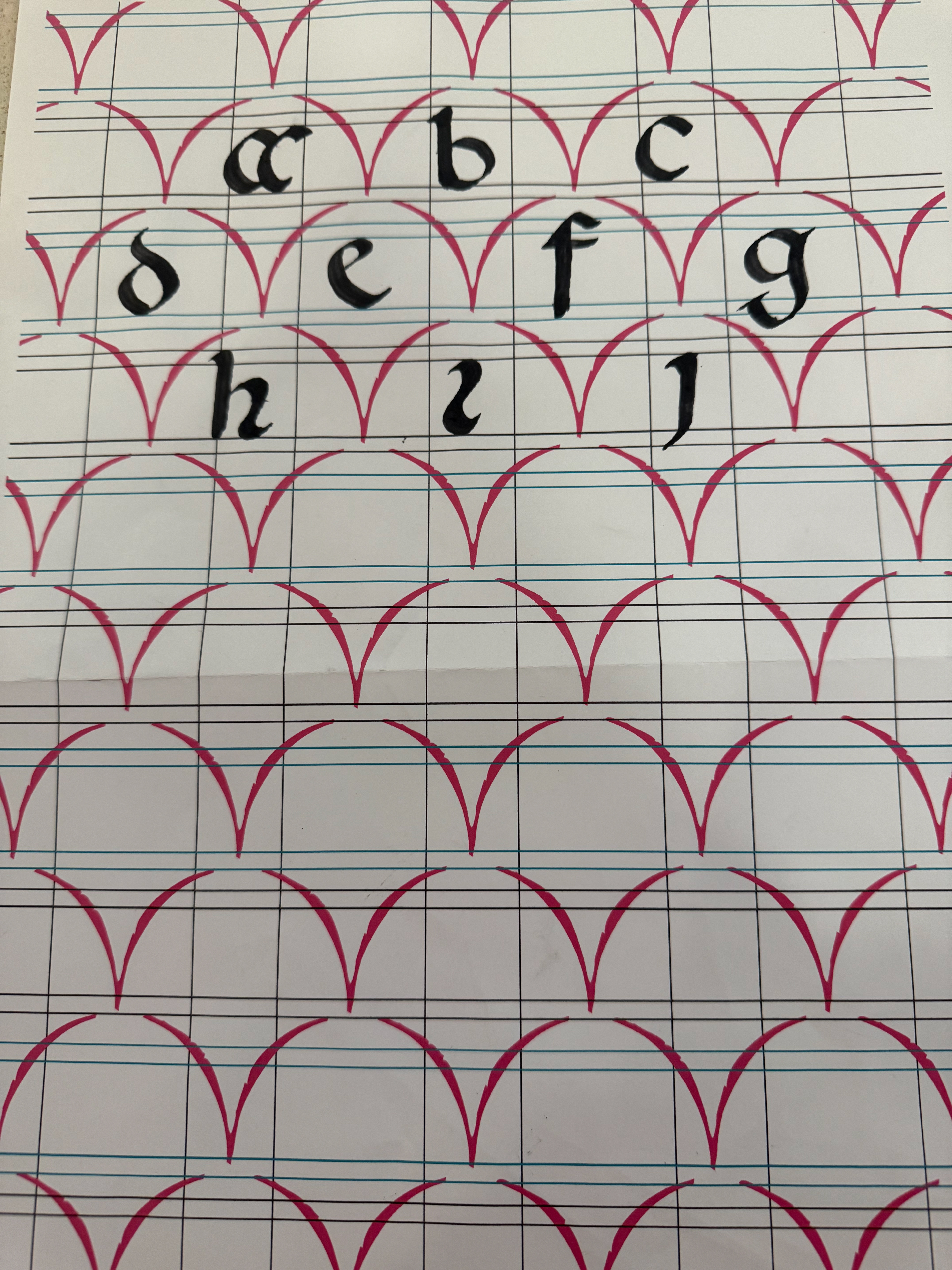 Practicing Calligraphy