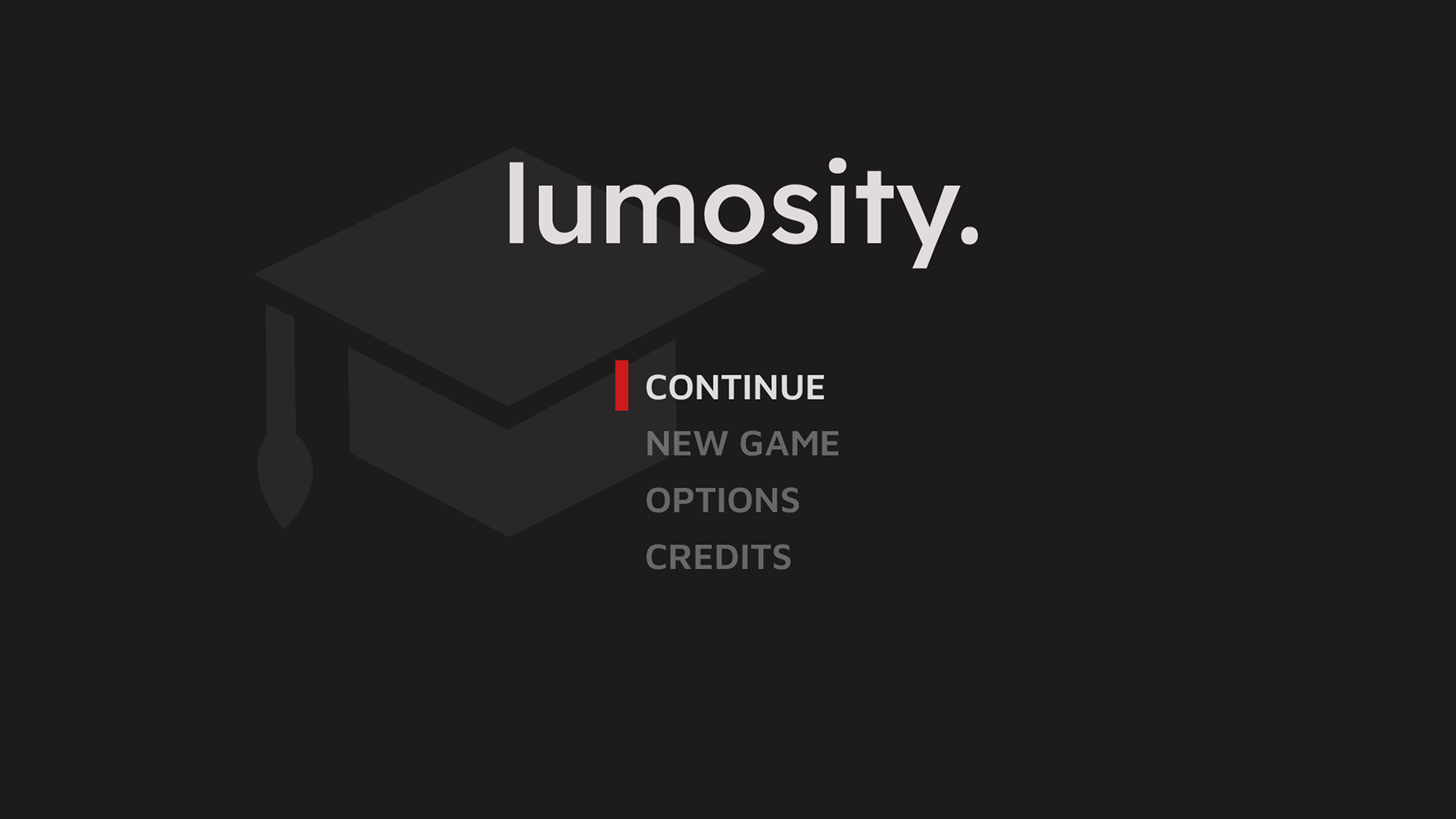 institutional game main menu