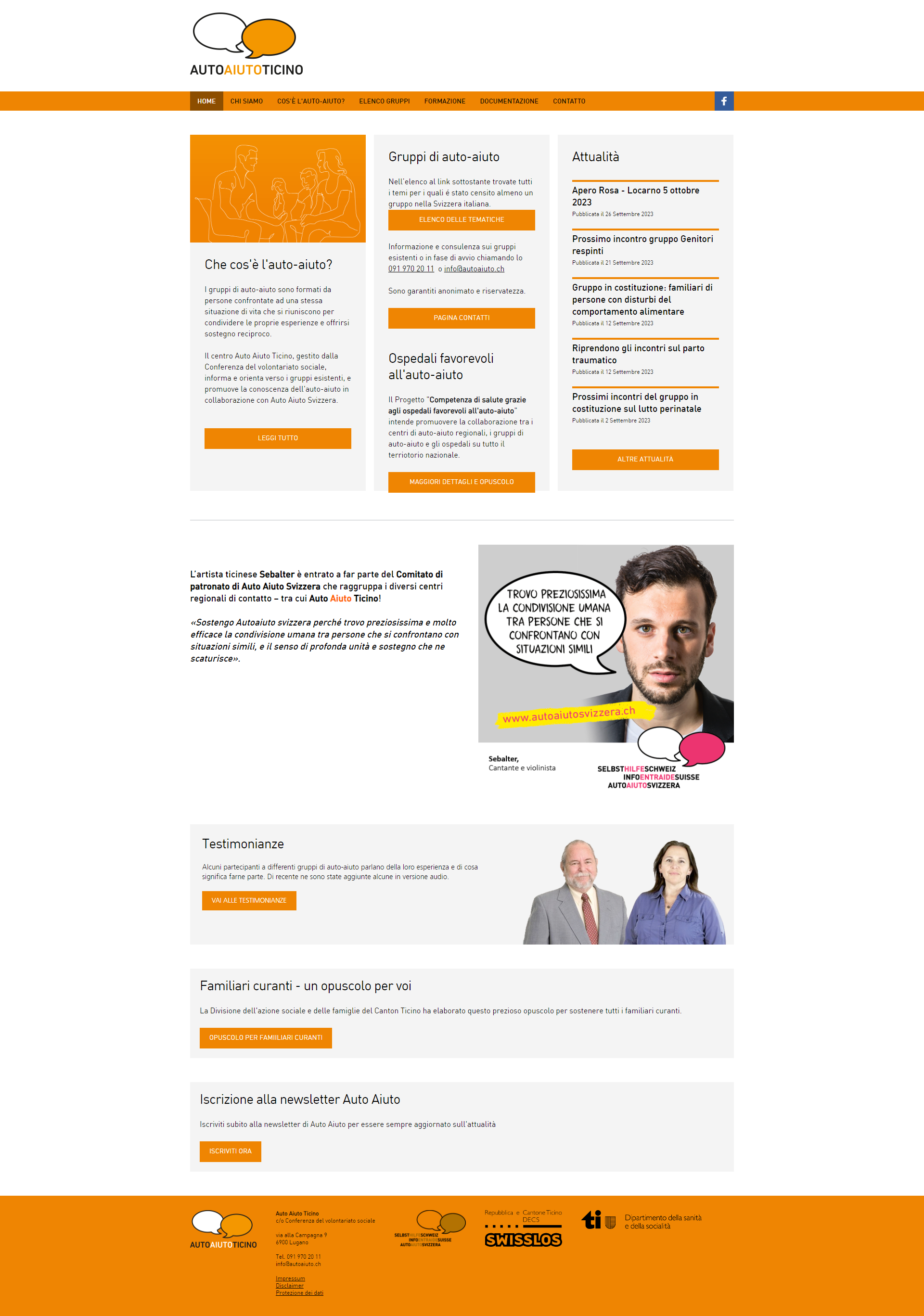 home page - before