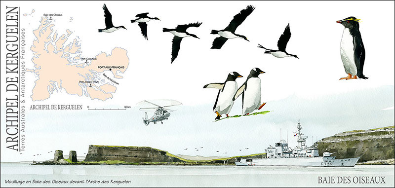 Mouillage en Baie des Oiseaux devant l’Arche des Kerguelen