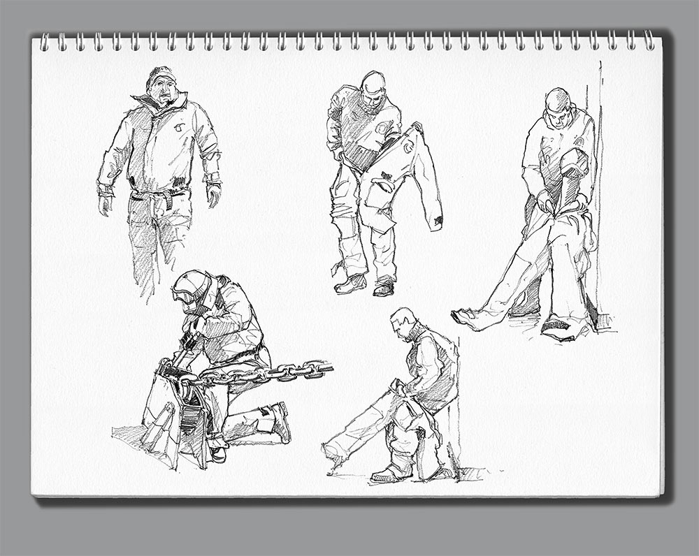 Croquis FS "Nivôse". Les boscos se préparent