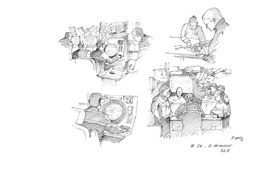 Crayonnés FASM Primauguet. Le CO