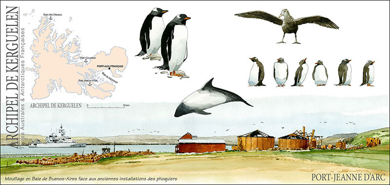 Mouillage en Baie de Buenos-Aires face aux anciennes installations des phoquiers