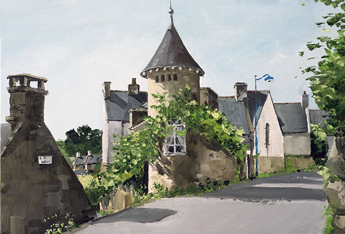 Réf. H-13.039 - Descente à Port-Miquel. Huile sur toile 35x24 cm - Col. Particulière