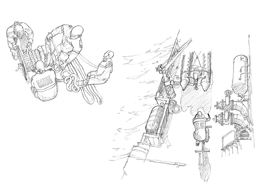 Crayoné 17 - BCR Var. A ranger l'aussière & sport à la mer