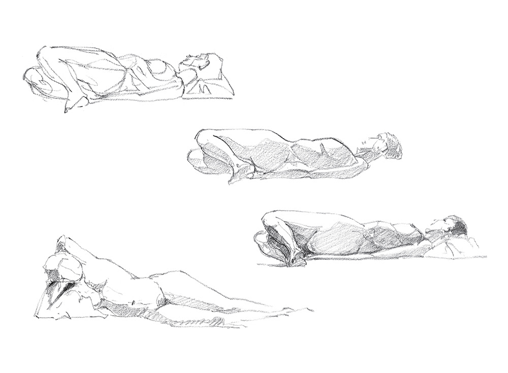 Etudes modèle vivant - Planche 5