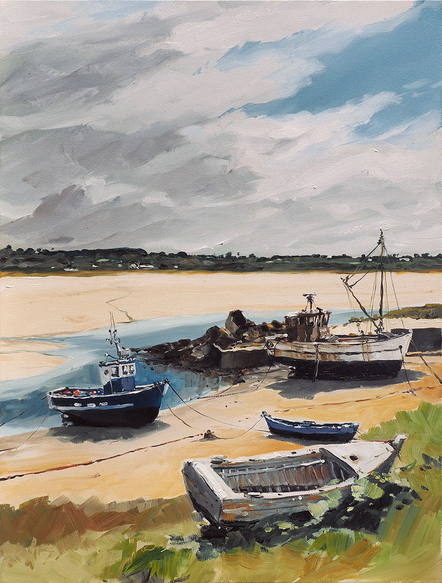 Réf. H-16.057 - Pors-Meur, Plouescat. Huile sur toile 46x61 cm - 1200 €