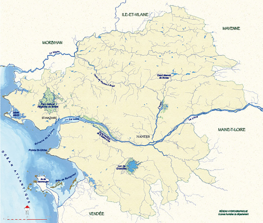 Carte Hydrographique de Loire Atlantique