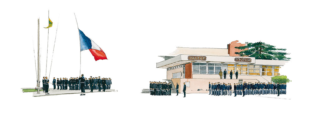 Réf. A-13.040 - CIN St-Mandrier. Les Couleurs. Aquarelle 50x20 cm