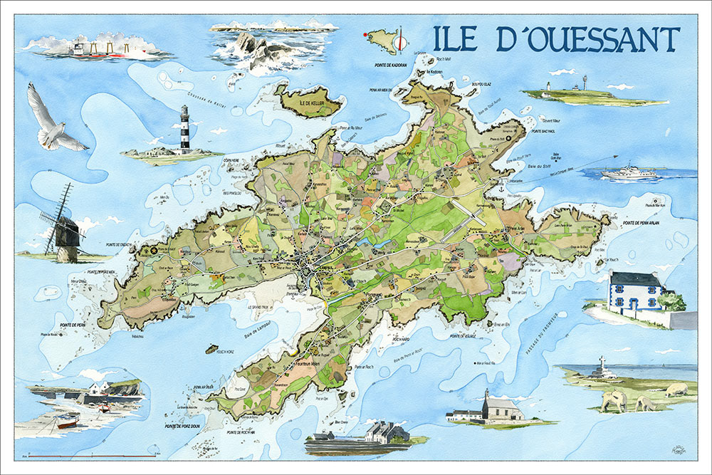 L'île d'Ouessant disponible en Édition Limitée au format 60x40cm