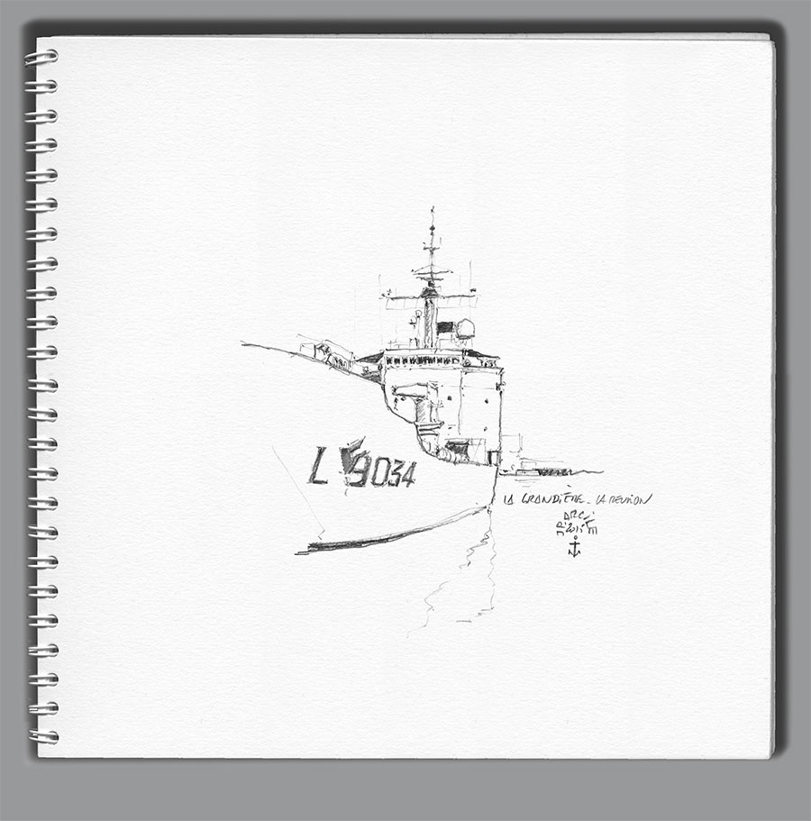 Carnet de croquis "La Grandière" 4 - A quai