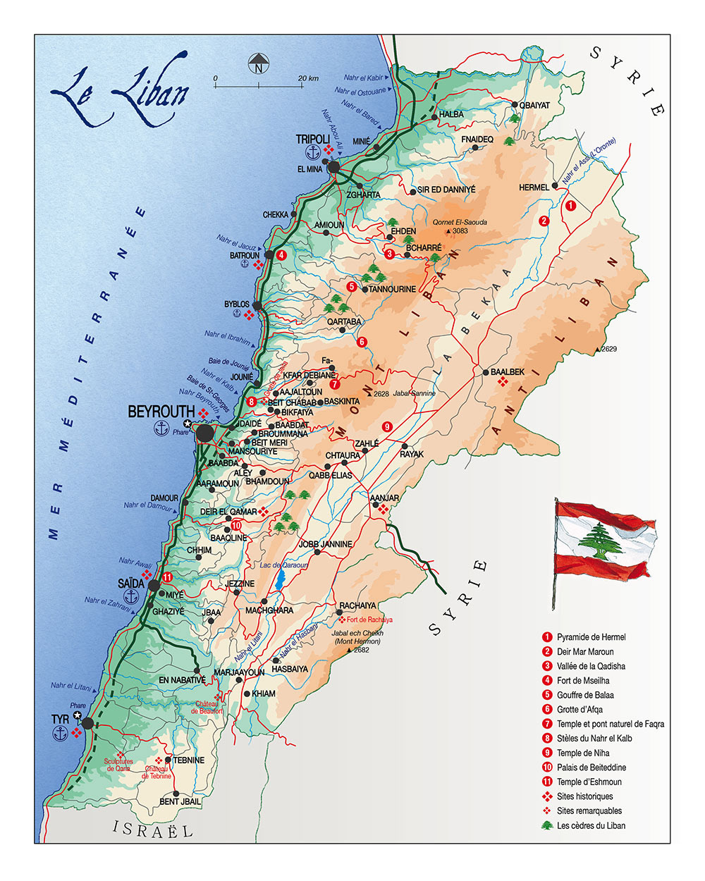 Carte du Liban