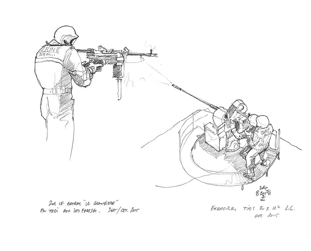 Crayonné 8 - Exercice de tirs