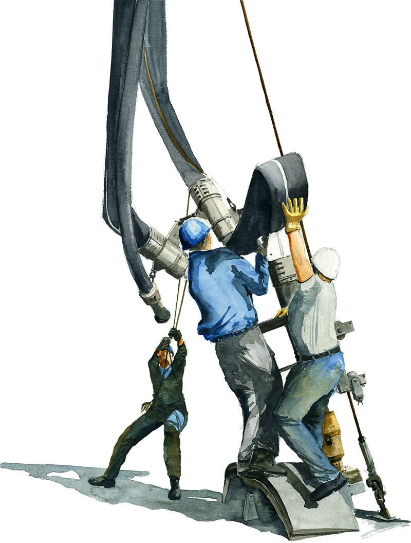 Réf. A-13.055 - Changement de manche sur le Var. Aquarelle 30x42 cm