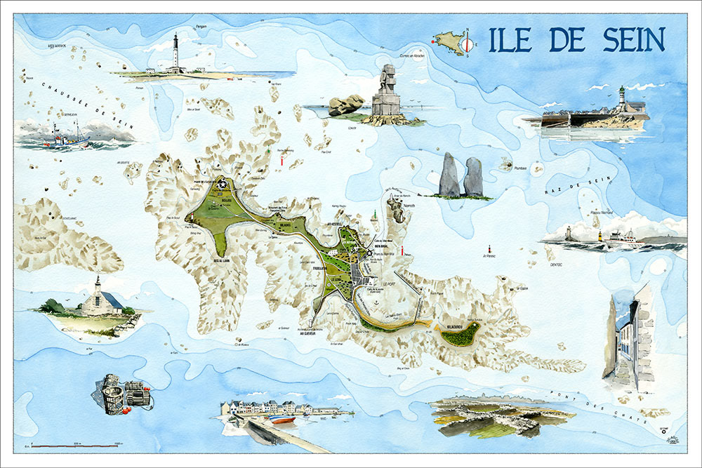 L'île de Sein disponible en Édition Limitée au format 60x40cm