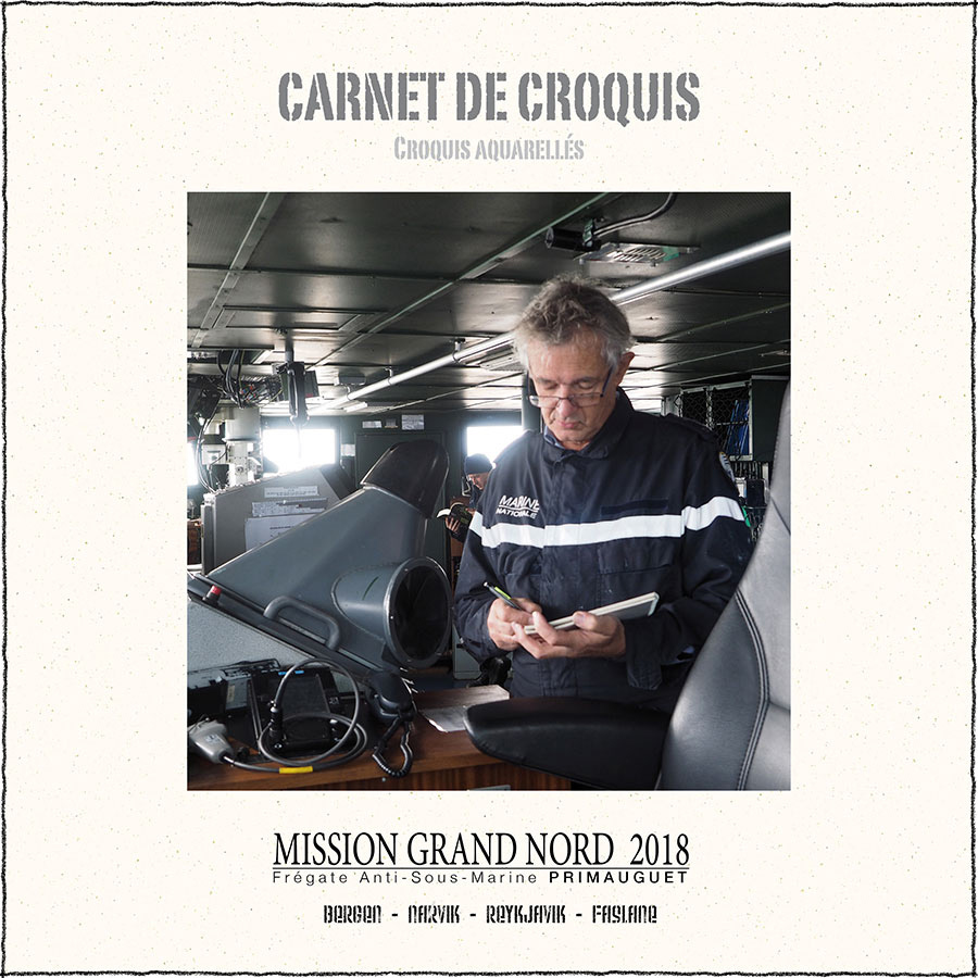 Prise de croquis en passerelle du Primauguet