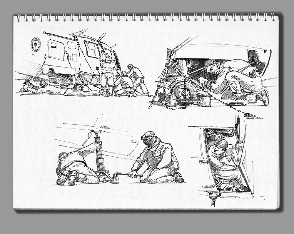 Croquis FS "Nivôse". La maintenance du Panther