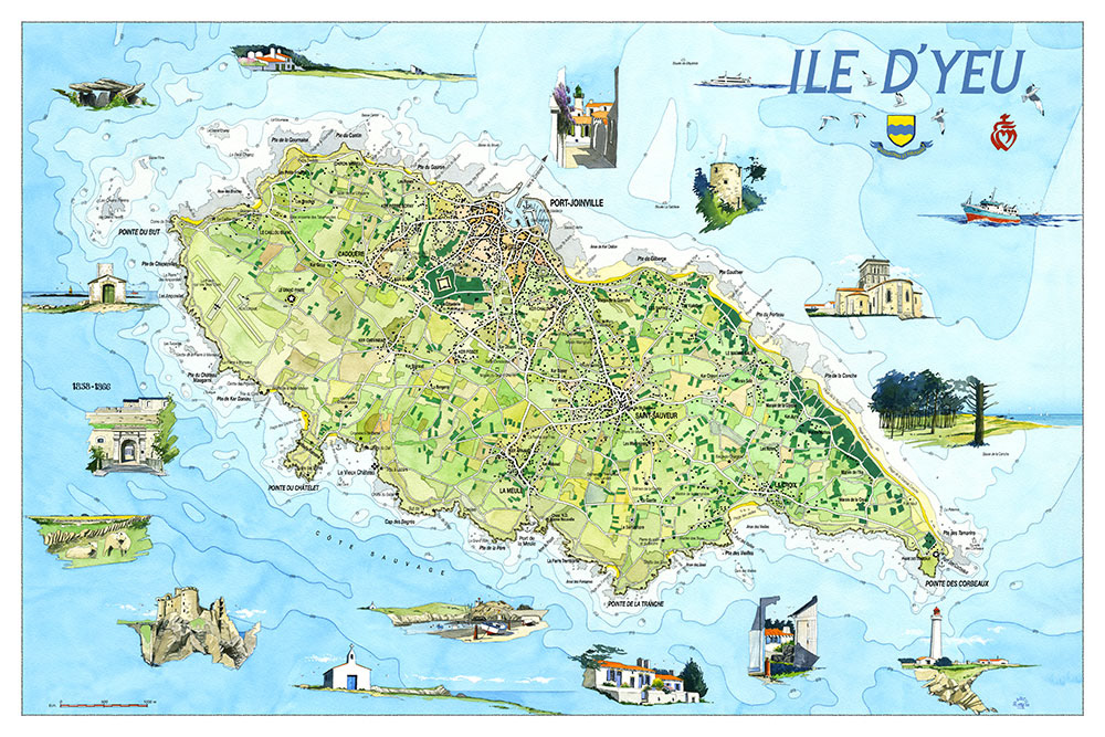 L'île d'Yeu disponible en Édition Limitée au format 60x40cm