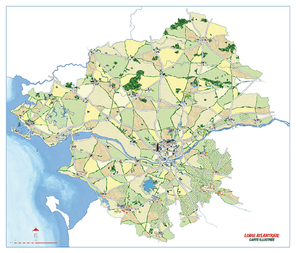 Carte de la Loire Atlantique