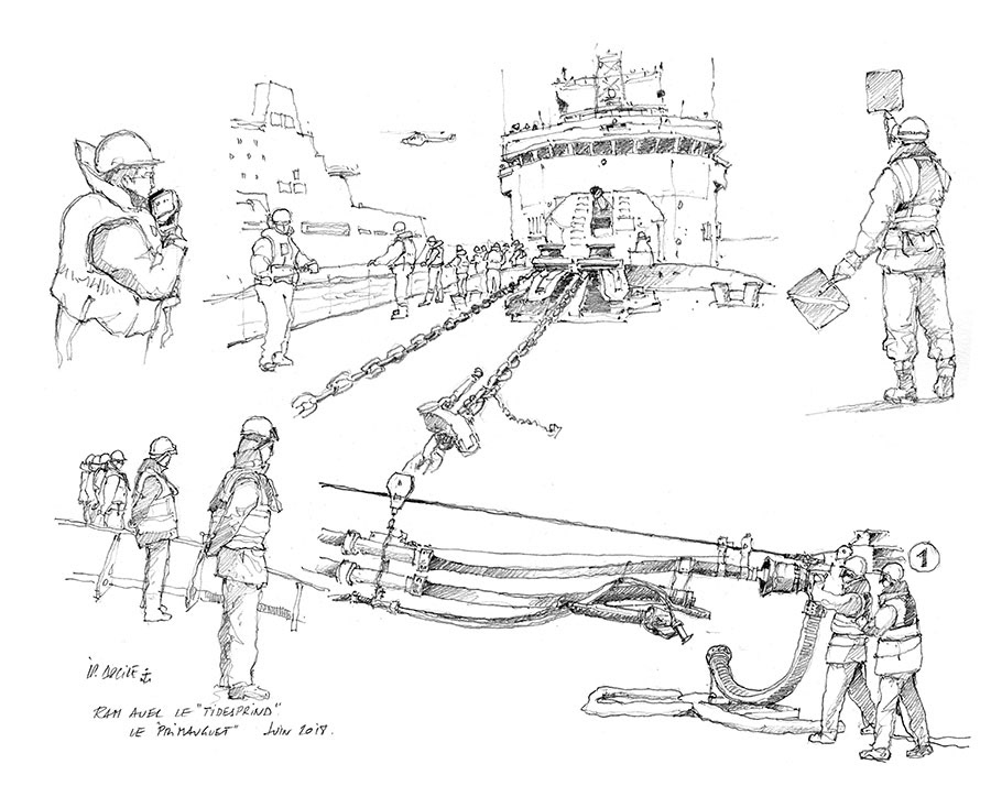 Crayonnés FASM PCrayonnés FASM Primauguet. RAM (Ravitaillement à la mer)rimauguet.