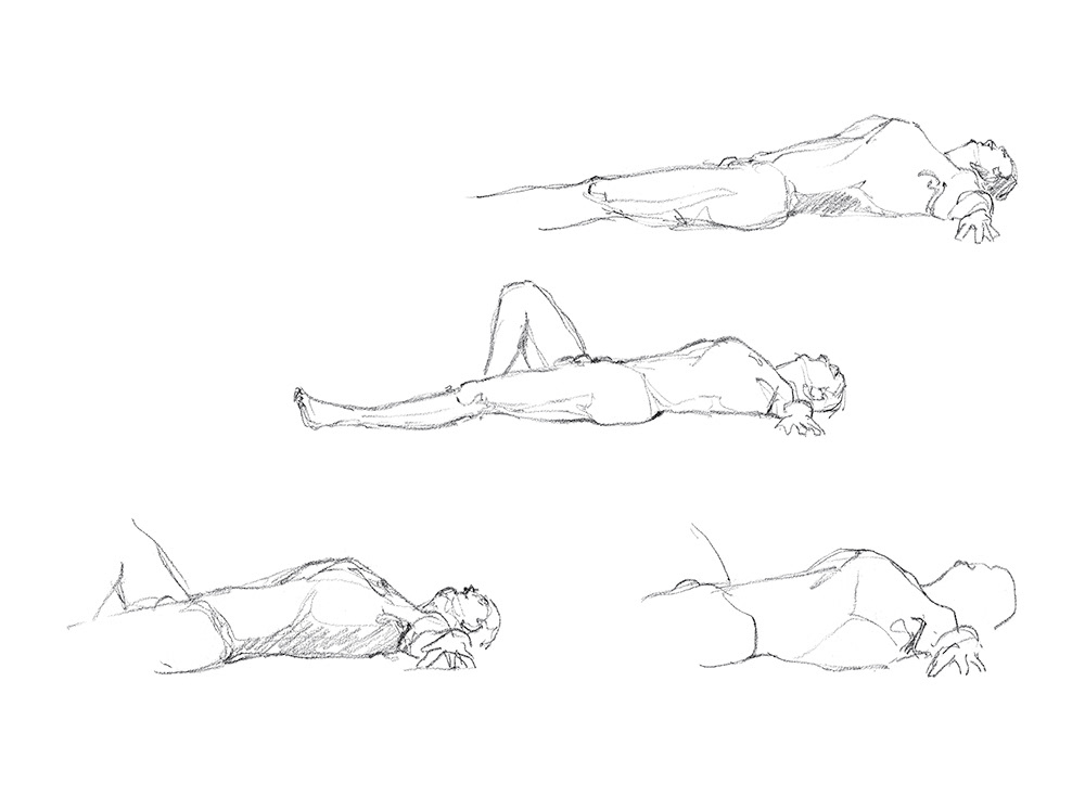 Etudes modèle vivant - Planche 8