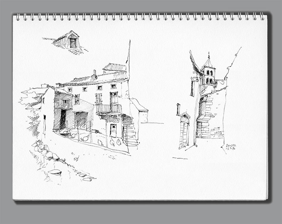 Le bourg de Boudes (63)