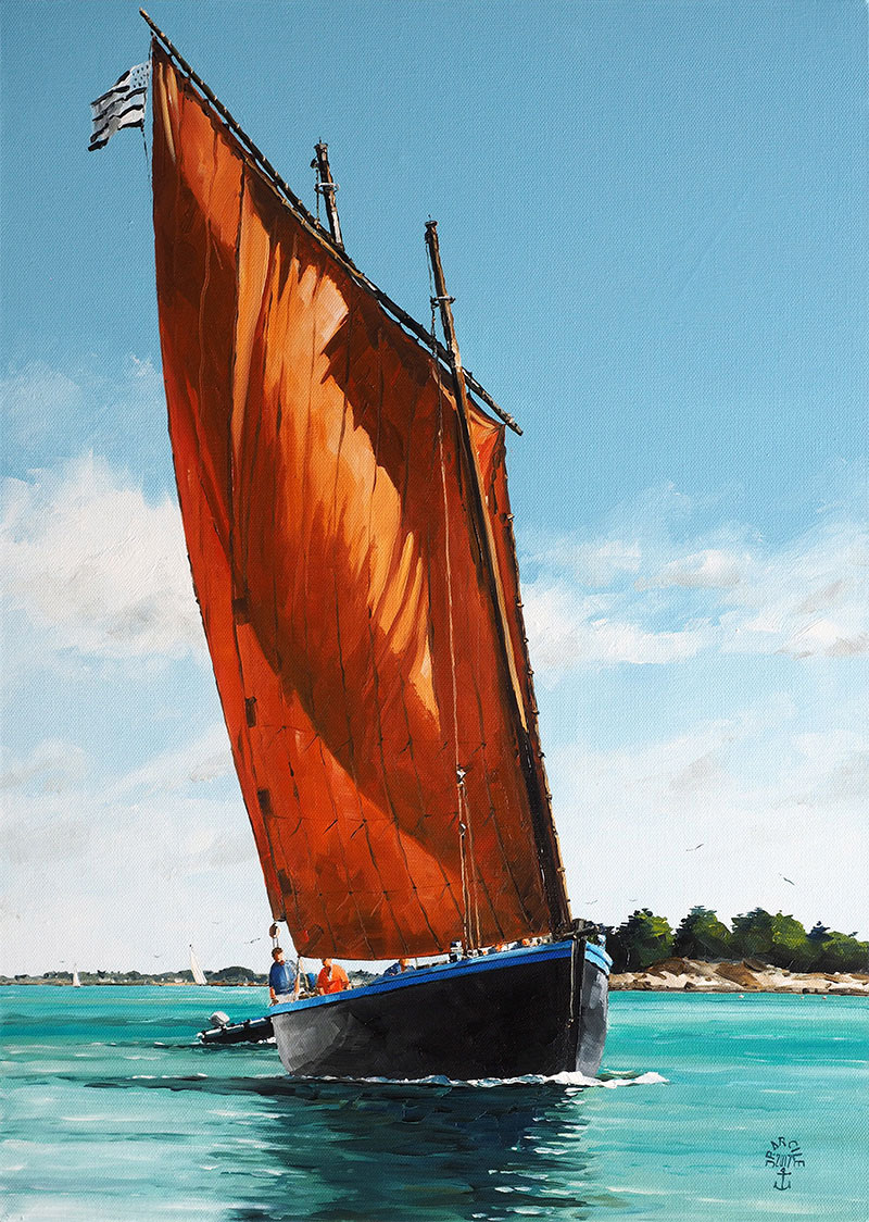 Réf. H-17.046 - Le "Crialeïs". Huile sur toile 46x65 cm - Col. particulière