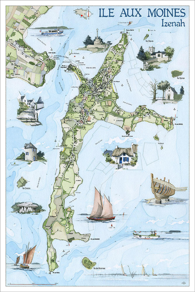 L'île aux Moines disponible en Édition Limitée au format 40x60cm