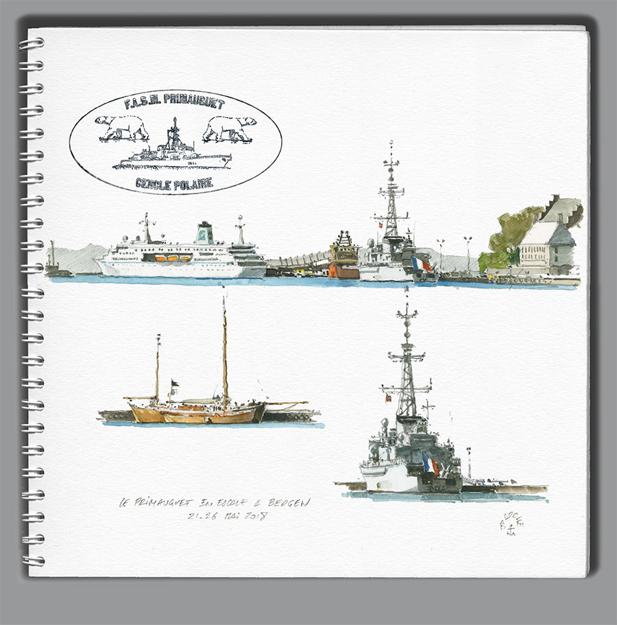 Carnet de croquis Grand Nord - En secale à Bergen (Norvège)