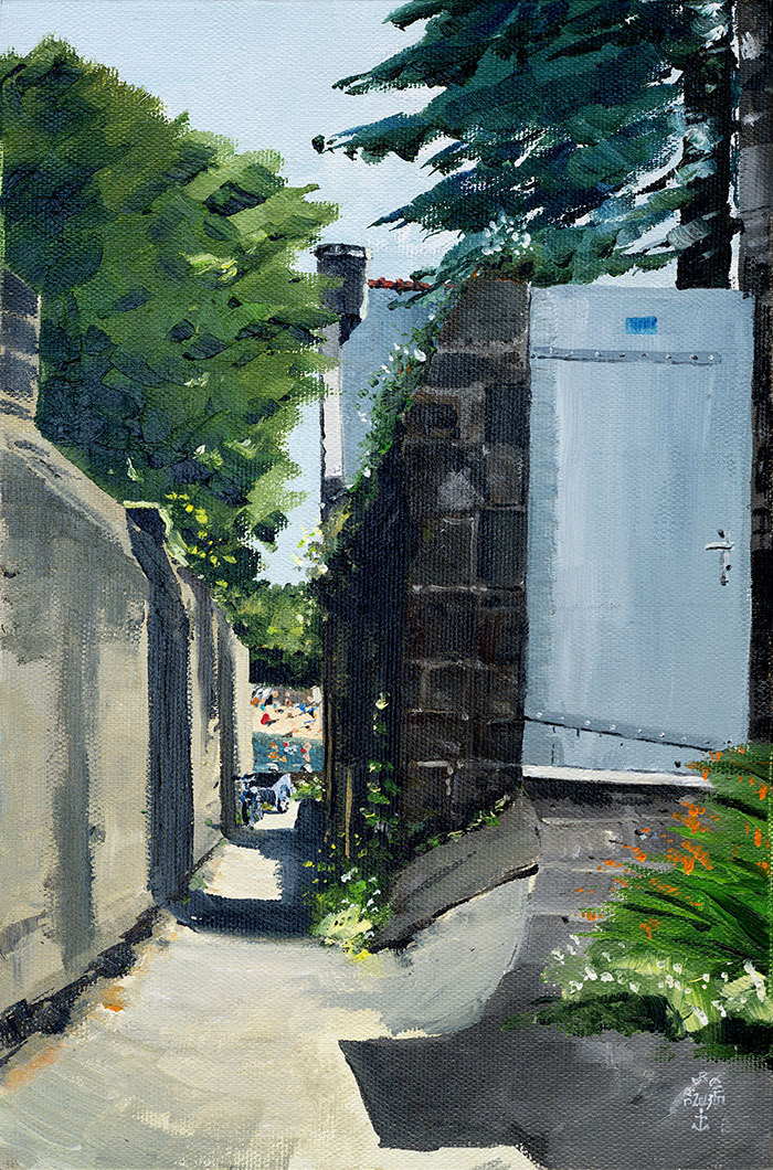 Réf. H-13.047 - L'arrivée à Port-Miquel. Huile sur toile 22X33 cm - Col. Particulière