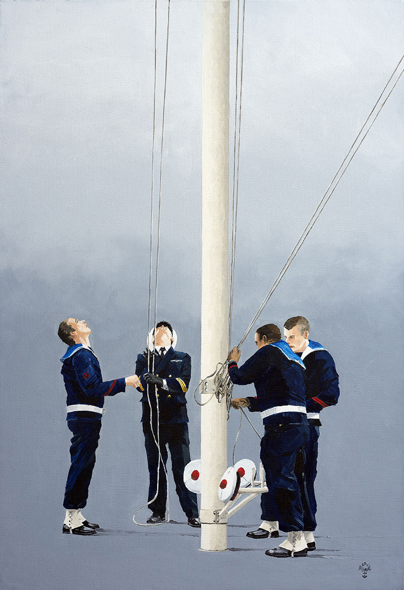 Réf. H-13.063 - Après les couleurs, CIN St-Mandrier. Huile sur toile 38x55 cm - 900 €