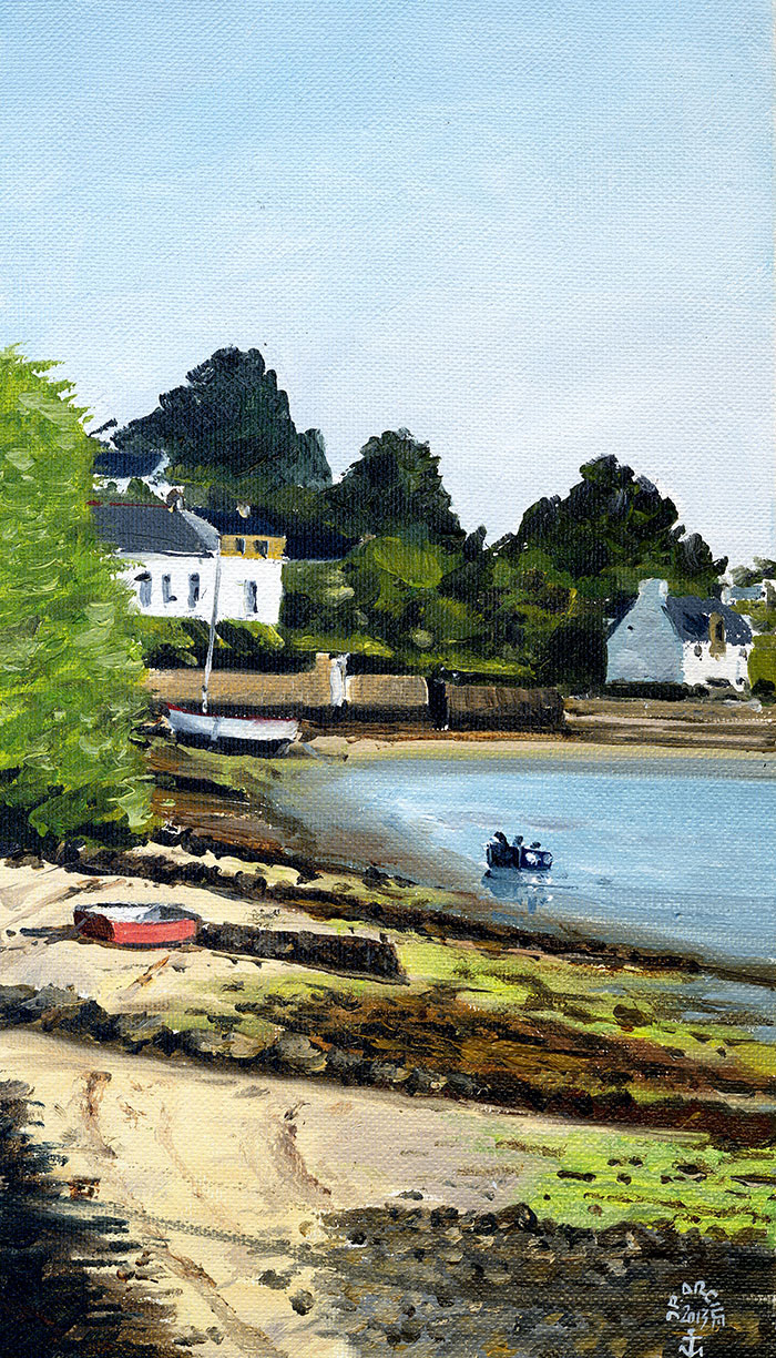 Réf. H-13.019 - Le Lério. Huile sur toile 19x33 cm - Col. Particulière