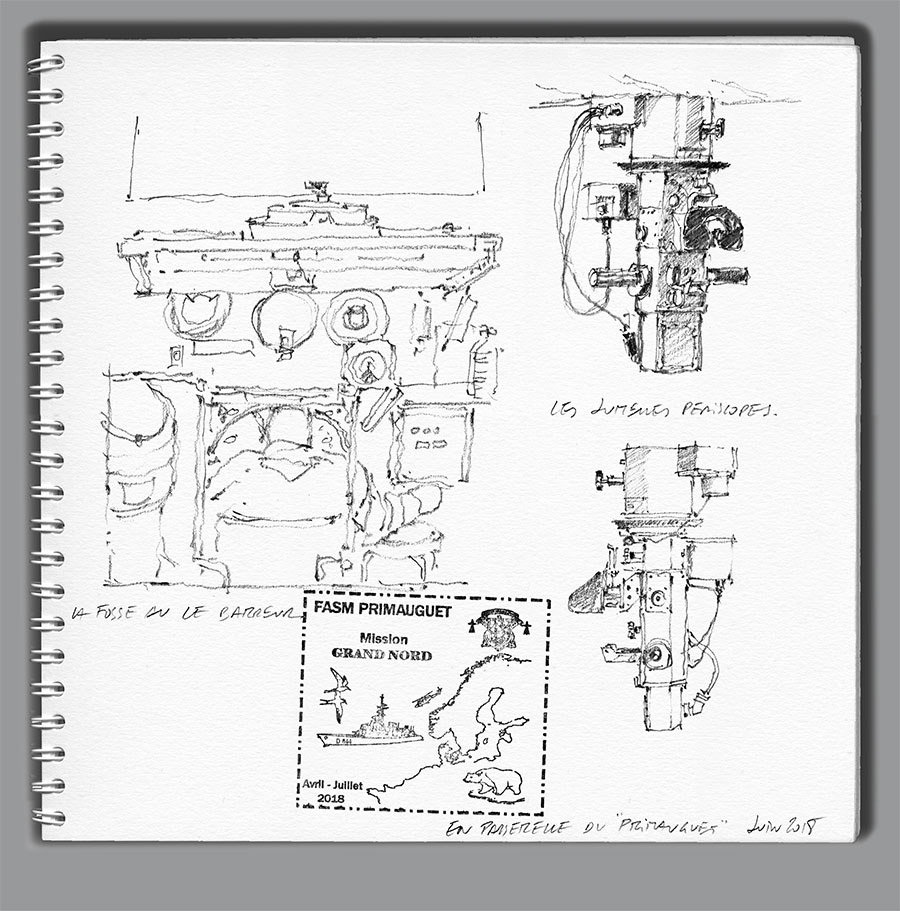 Carnet de croquis Grand Nord - En passerelle du Primauguet