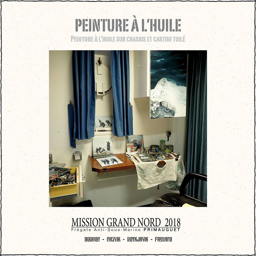 Mon atelier improvisé sur le Primauguet