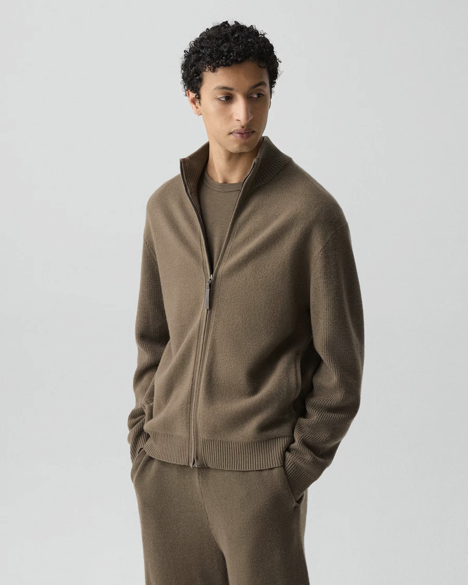 Theory Turtle Neck Cardigan.. Imagery from Theory's Global Website