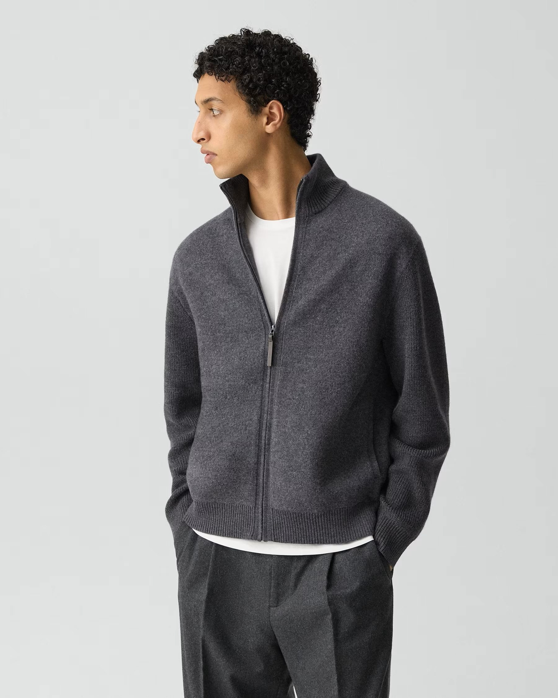 Theory Turtle Neck Cardigan. Imagery from Theory's Global Website