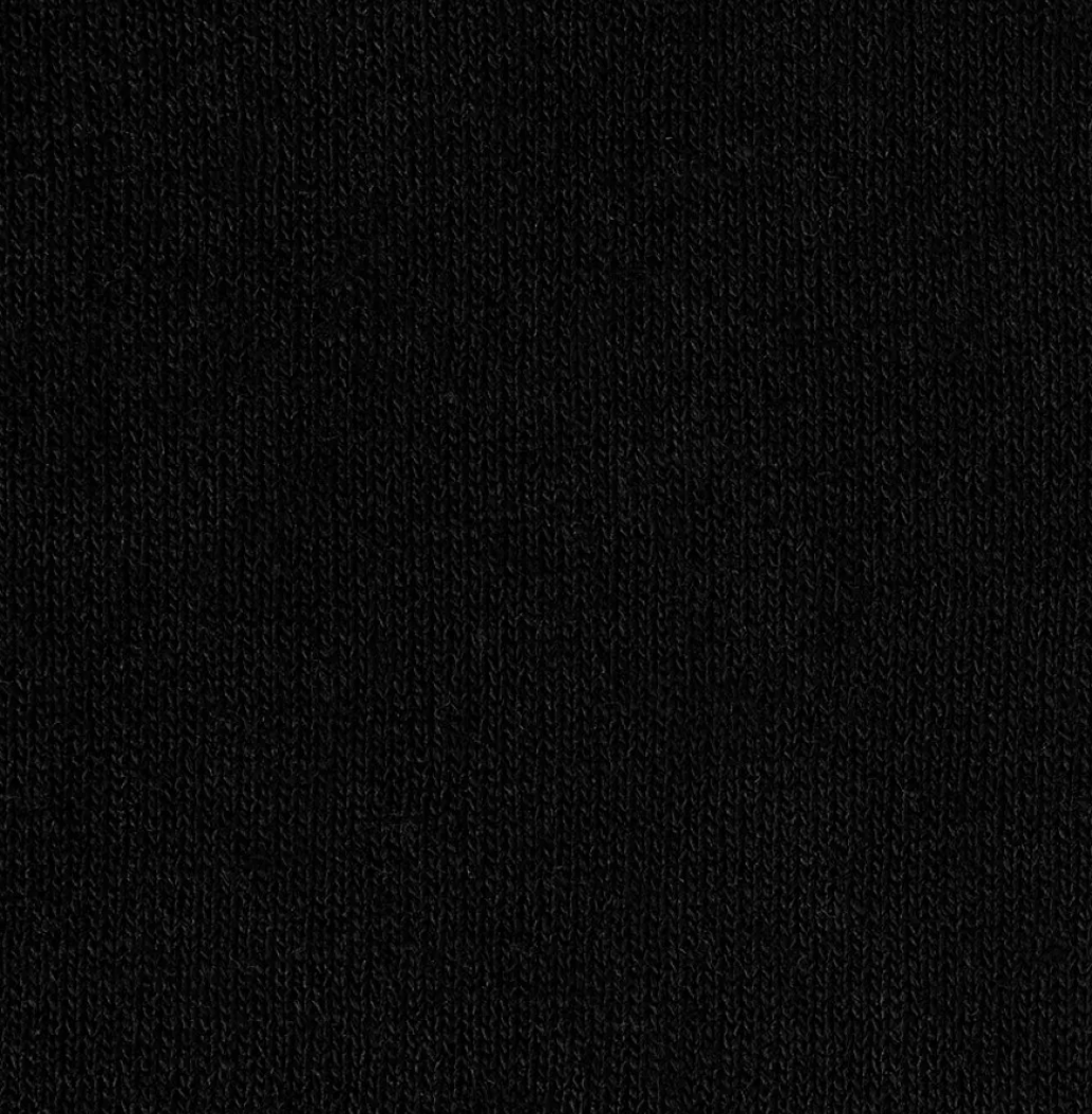 Black 1x1 Cotton Tubular Rib Knit